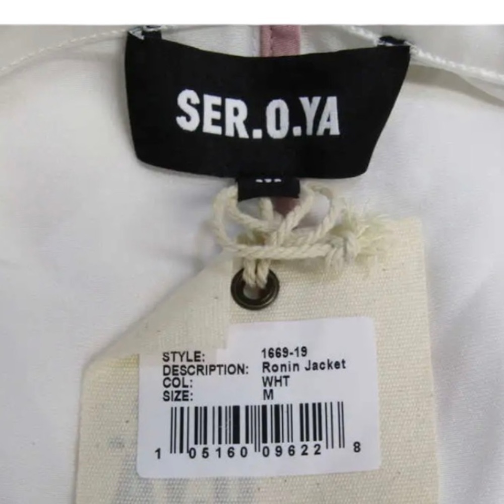 SER.OYA Ronin White Satin Oversized Blazer Jacket Medium NWT - Picture 16 of 16